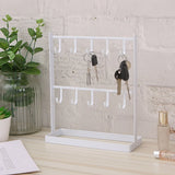 Tabletop Iron Jewelry Organizer Earring Necklace Ring Display Shelf