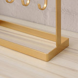 Tabletop Iron Jewelry Earring Necklace Display Shelf Key Rack