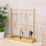 Iron Jewelry Display Shelf for Earrings, Necklaces, Rings