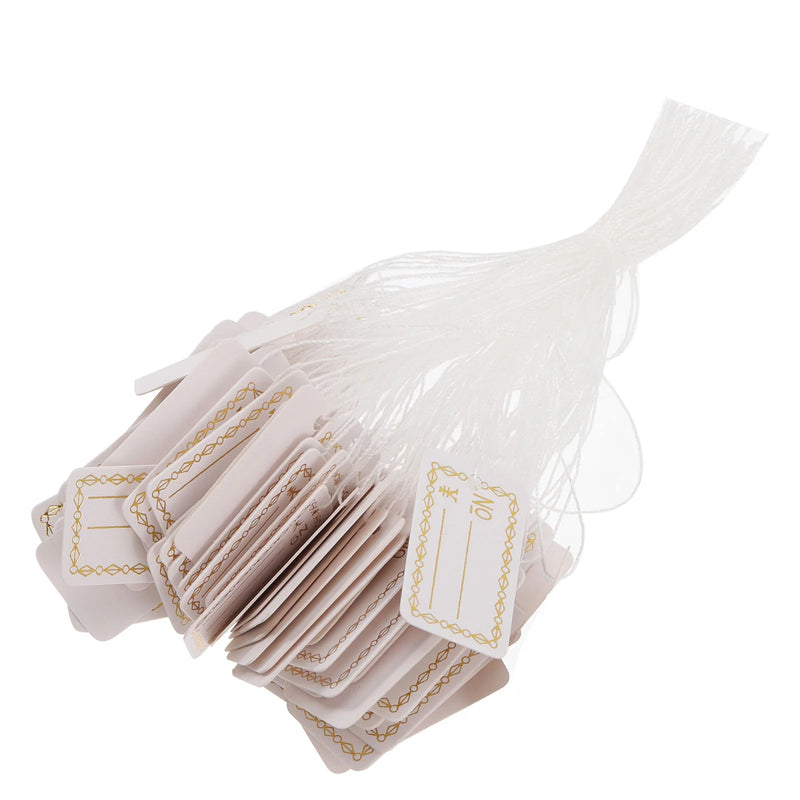 100Pcs Blank String Jewelry Price Tags Cards