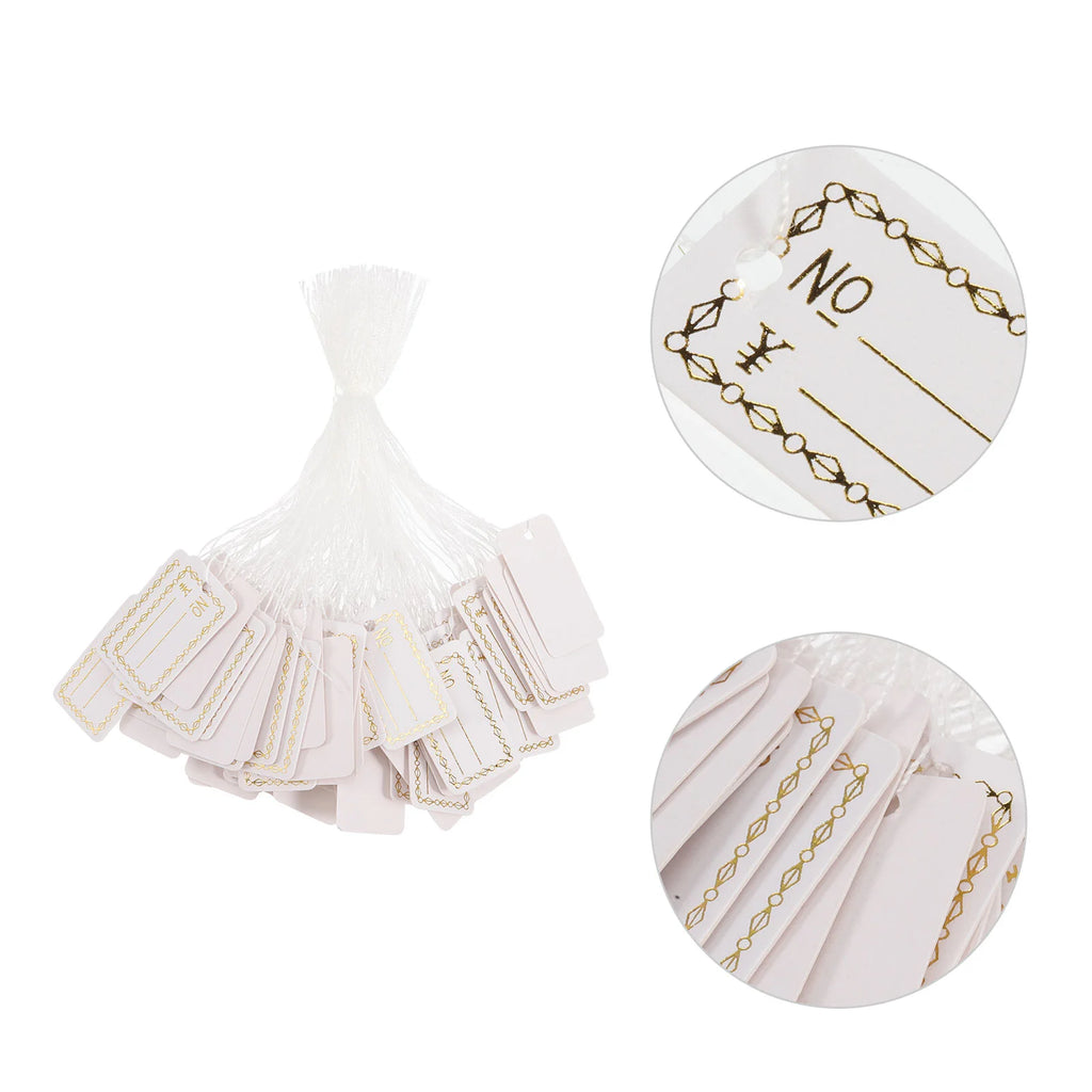 100Pcs Blank String Jewelry Price Tags Cards