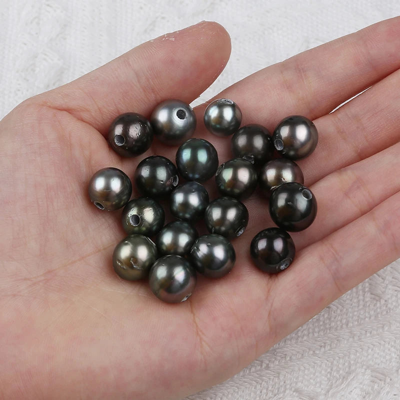 Tahiti 11-12mm Round Natural Seawater Pearl Loose Beads