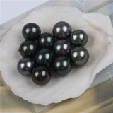 Tahiti 11-15mm Round Natural Seawater Pearl Loose Beads