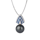 Tahiti Fritillaria Pearl Pendant Necklace Triangle Earrings Set