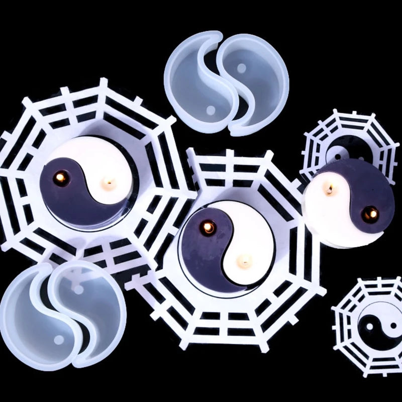 Tai Chi Yin Yang Candle Resin Mold DIY Crafts