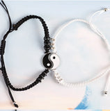 Tai Chi Yin Yang Couple Bracelets Adjustable Chain