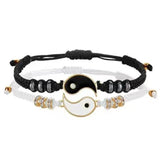 Tai Chi Yin Yang Couple Bracelets Adjustable Chain