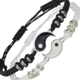 Tai Chi Yin Yang Couple Bracelets Adjustable Chain