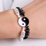 Tai Chi Yin Yang Couple Bracelets Adjustable Chain