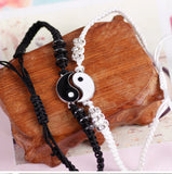 Tai Chi Yin Yang Couple Bracelets Adjustable Chain