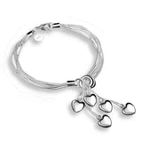 Tai Chi Hanging Five Heart Bracelet