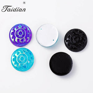 Taidian First Nation Bead work Flat Back Turtle Resin Stone 25mm020pieces