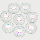 Taidian Flatback Resin Sew On Rhinestone Earring 20Pcs 25mm Powwow Cabochons