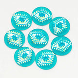Taidian Flatback Resin Sew On Rhinestone Earring 20Pcs 25mm Powwow Cabochons