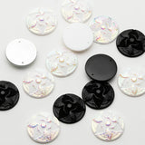 Taidian Resin Flat Back Gemstones Multicolor Round 25mm 20Pieces/Bag