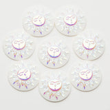 Taidian Resin Flat Back Gemstones Multicolor Round 25mm 20Pieces/Bag