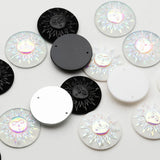 Taidian Resin Flat Back Gemstones Multicolor Round 25mm 20Pieces/Bag