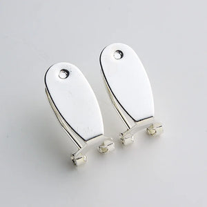 Taidian Silver Fingernail Earring Post for Powwow Beadwork 50 pcs