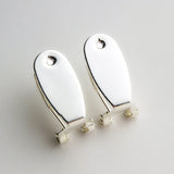 Taidian Silver Fingernail Earring Post for Powwow Beadwork 50 pcs