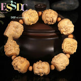 Taihang Arborvitae Smiling Buddha Bracelet
