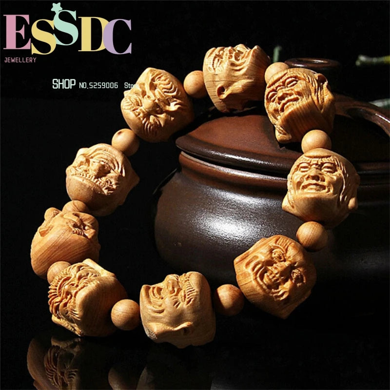 Taihang Arborvitae Smiling Buddha Bracelet