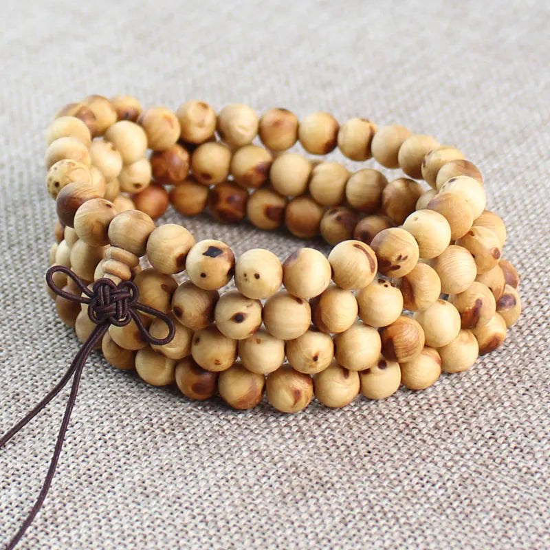 Taihang Yabai 8MM108 Half-Scarred Birds Eye Bead Bracelet