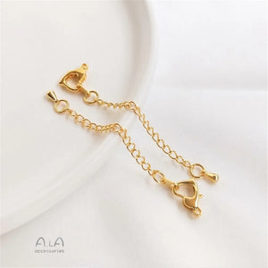 18K Real Rose Tail Chain Extension for DIY Jewelry Bracelet Necklace