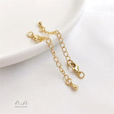 18K Real Rose Tail Chain Extension for DIY Jewelry Bracelet Necklace