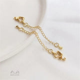 18K Real Rose Tail Chain Extension for DIY Jewelry Bracelet Necklace