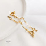 18K Real Rose Tail Chain Extension for DIY Jewelry Bracelet Necklace
