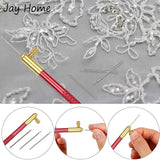 Tambour Crochet Hook with 3 Needles Set Embroidery Beading Needle Tools