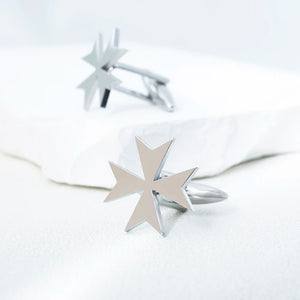 Tangula Classic Malta Cufflinks Stainless Steel Cross Cufflinks
