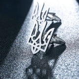 Tangula Ukrainian Emblem Cufflink Stainless Steel Men Shirt Buttons