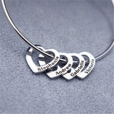 Tangula 1-6 Names Bracelet Stainless Steel Pendant Family Member Name