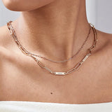 Tangula 1-6 Names Necklace Personalized Engraved Nameplate Pendant