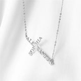 Tangula 2 Name Necklace Cross Christian Believer Amulet Jewelry Gift