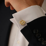Tangula Monogram Cufflink Stainless Steel Initials Wedding Jewelry