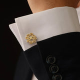 Tangula Monogram Cufflink Stainless Steel Initials Wedding Jewelry