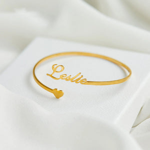 Tangula Name Bracelet Personalized Cuff Bangle Stainless Steel