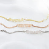 Tangula Name Bracelet Stainless Steel Dainty Bar Bridesmaid Gift