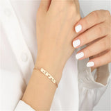 Tangula Name Bracelet Stainless Steel Dainty Bar Bridesmaid Gift