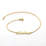 Tangula Name Bracelets for Baby Stainless Steel Silver