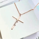 Tangula Name Necklace Personalized Stainless Steel Cross Christian Believer Amul