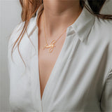 Tangula Custom Name Necklace Stainless Steel Nameplate Font Women Jewelry