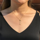 Tangula Name Necklace Stainless Steel Personalise Women Couple Silver Necklace