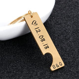 Tangula Personalized Name Keychain Couples Anniversary Gift