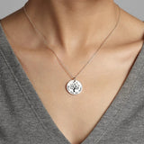 Tangula Minimalism Stainless Steel Necklace Circular Life Tree Pendant
