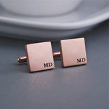 Tangula Engraved Name Cufflinks Stainless Steel Round Cufflinks