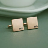 Tangula Engraved Name Cufflinks Stainless Steel Round Cufflinks