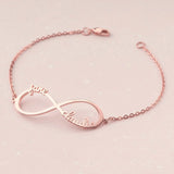 Customized Infinity Bracelet with Kids Names - Stainless Steel Mom's Jewelry